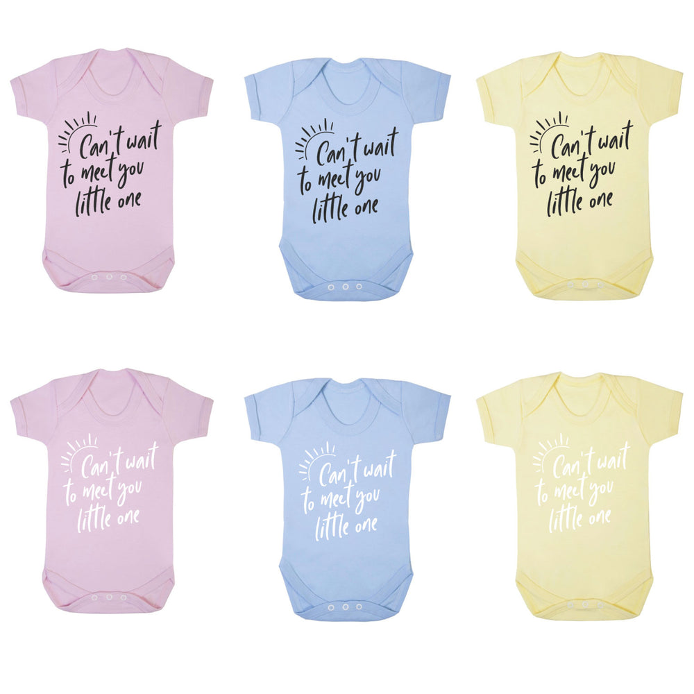 Can't Wait To Meet You New Baby Babygrow by Clouds & Currents