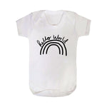 Hello World Baby Announcement Baby Grow by Clouds and Currents