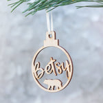 Personalised Bear Bauble by Clouds & Currents