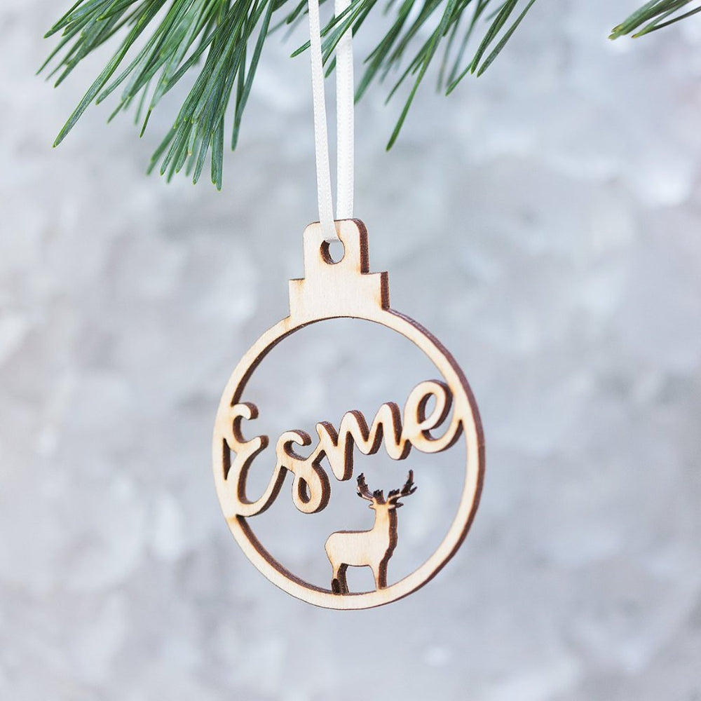Personalised Reindeer Bauble by Clouds and Currents