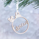 Personalised Squirrel Christmas Bauble by Clouds and Currents