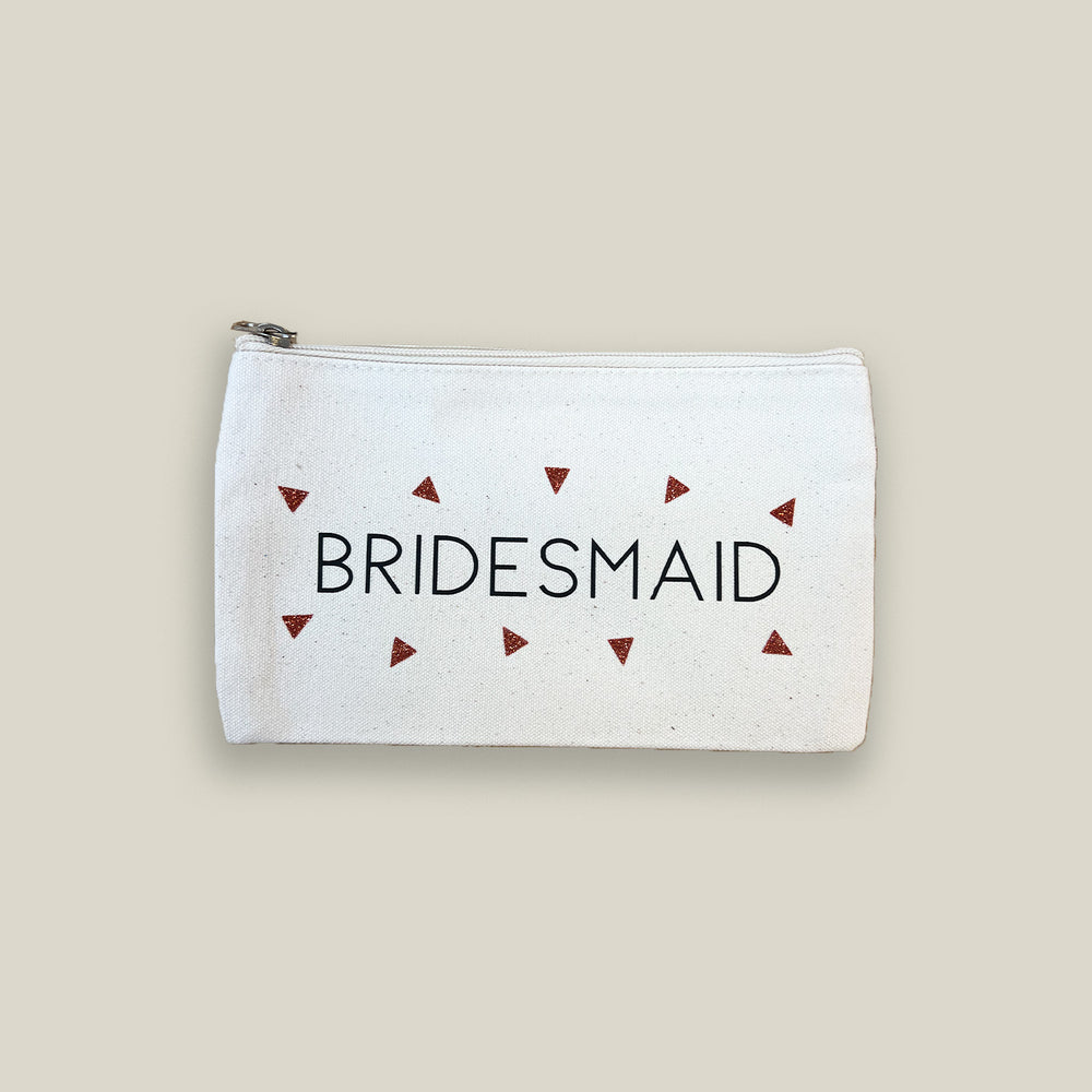 SAMPLE 'Bridesmaid' Copper Design Makeup Bag