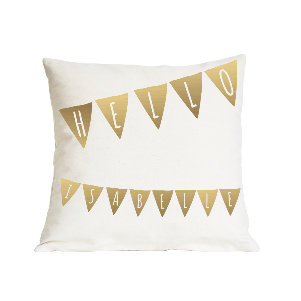 Nursery Bunting Cushion by Clouds and Currents