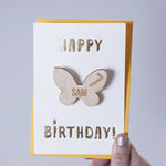 Birthday Butterfly Badge Card by Clouds & Currents