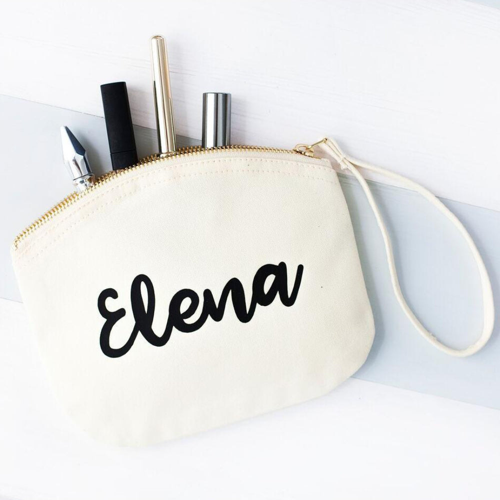 Name Pastel Makeup Bag by Clouds and Currents