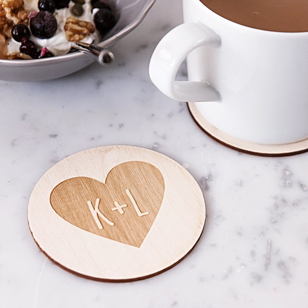 Couples Heart Coasters by Clouds &  Currents