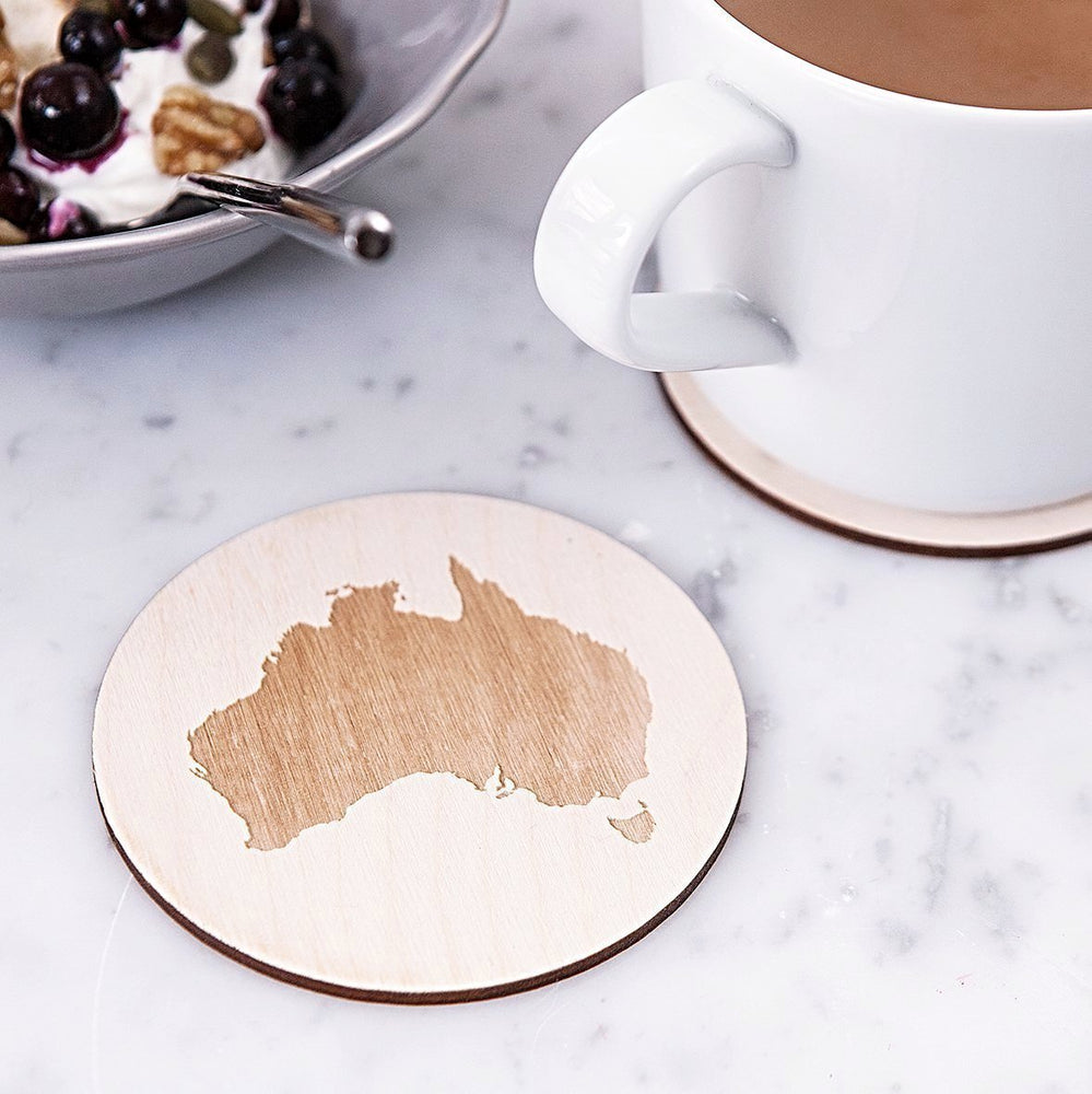 Country Map Coasters by Clouds and Currents