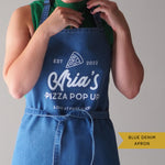 Personalised Street Food Denim Apron By Clouds and Currents