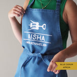 Personalised Wine Kitchen Apron By Clouds & Currents