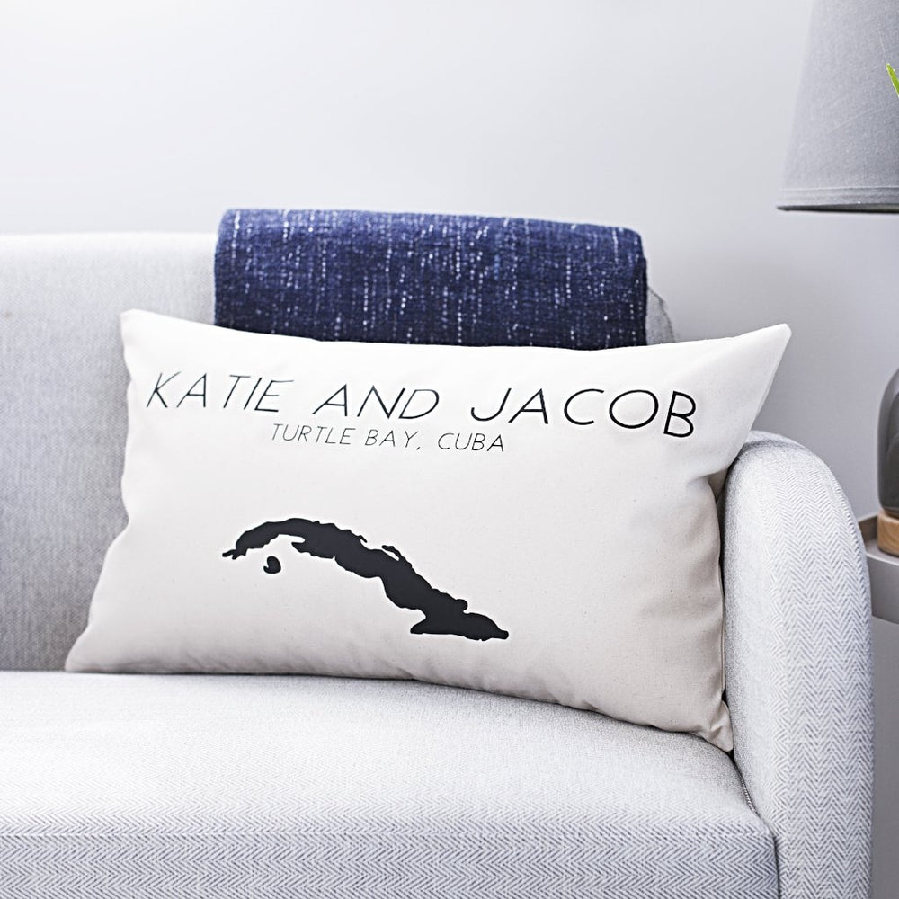 Couples Destination Cushion by Clouds and Currents