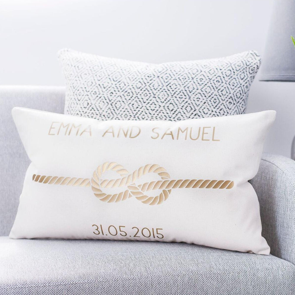 Couples Infinity Knot Cushion by Clouds and Currents