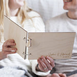 Names Wooden Wedding Guest Book by Clouds and Currents
