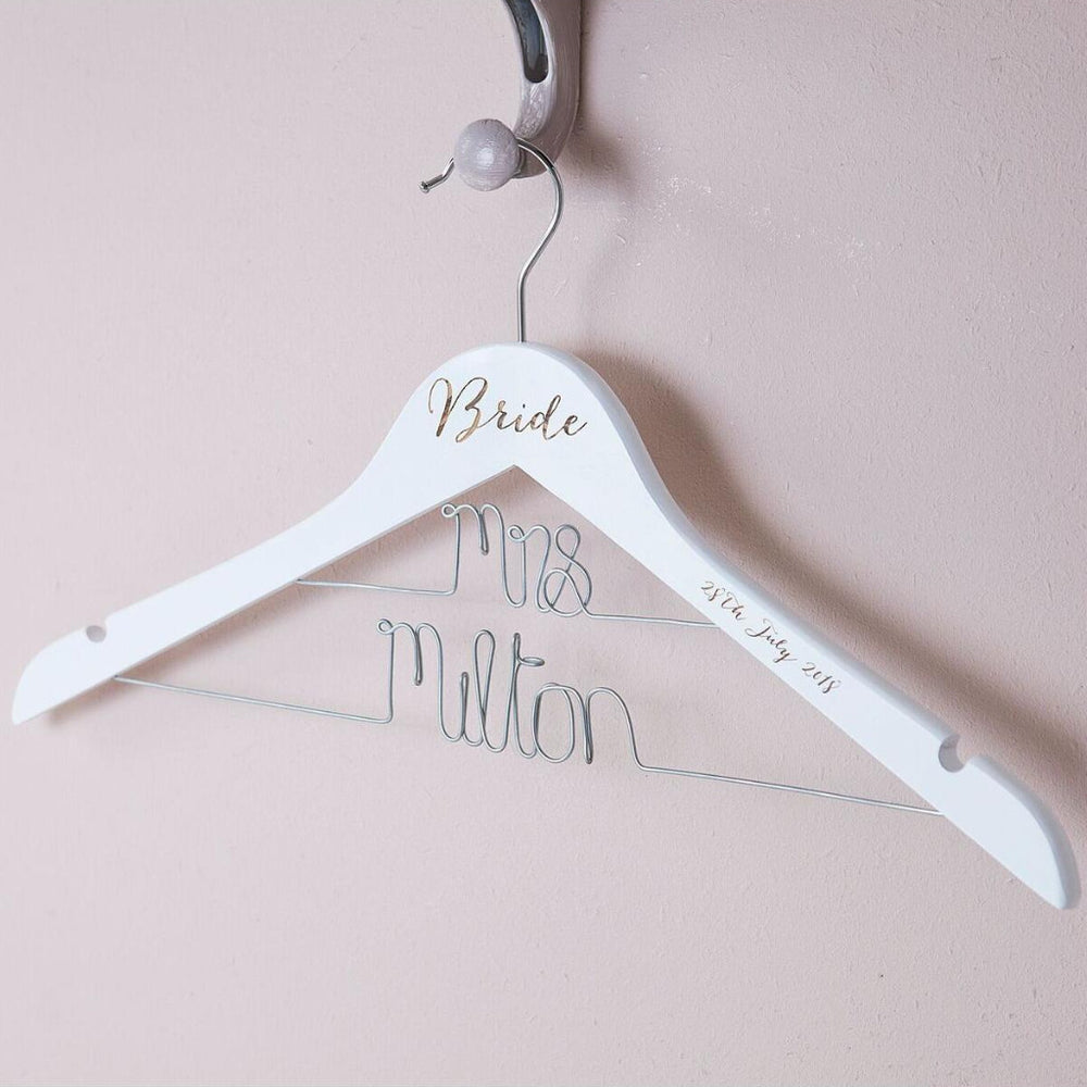 Bridal Wedding Double Line Hanger by Clouds and Currents