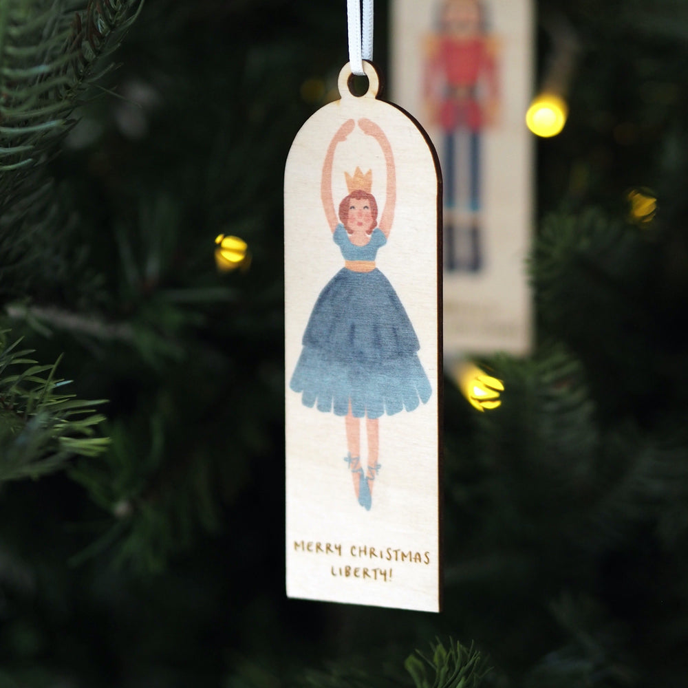 Personalised Ballerina Christmas Decoration by Clouds & Currents