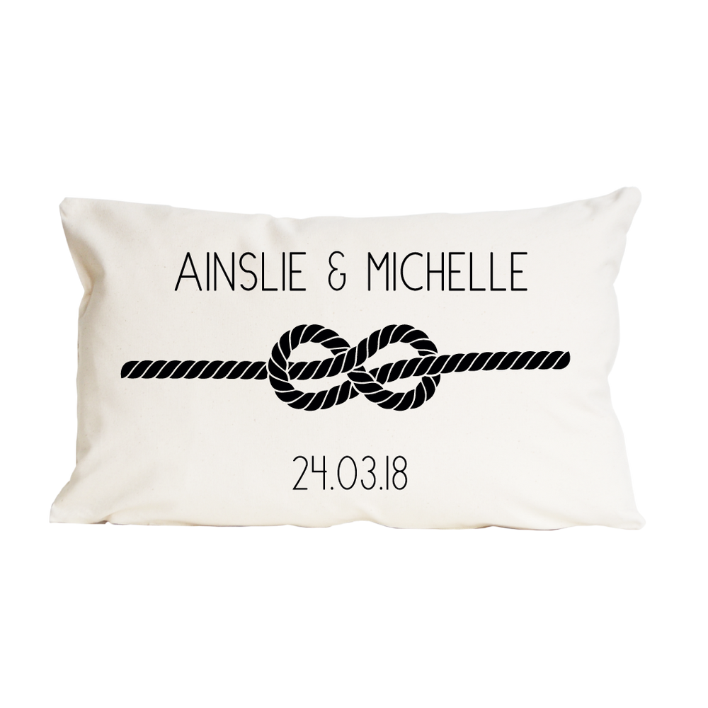 Couples Infinity Knot Cushion by Clouds and Currents