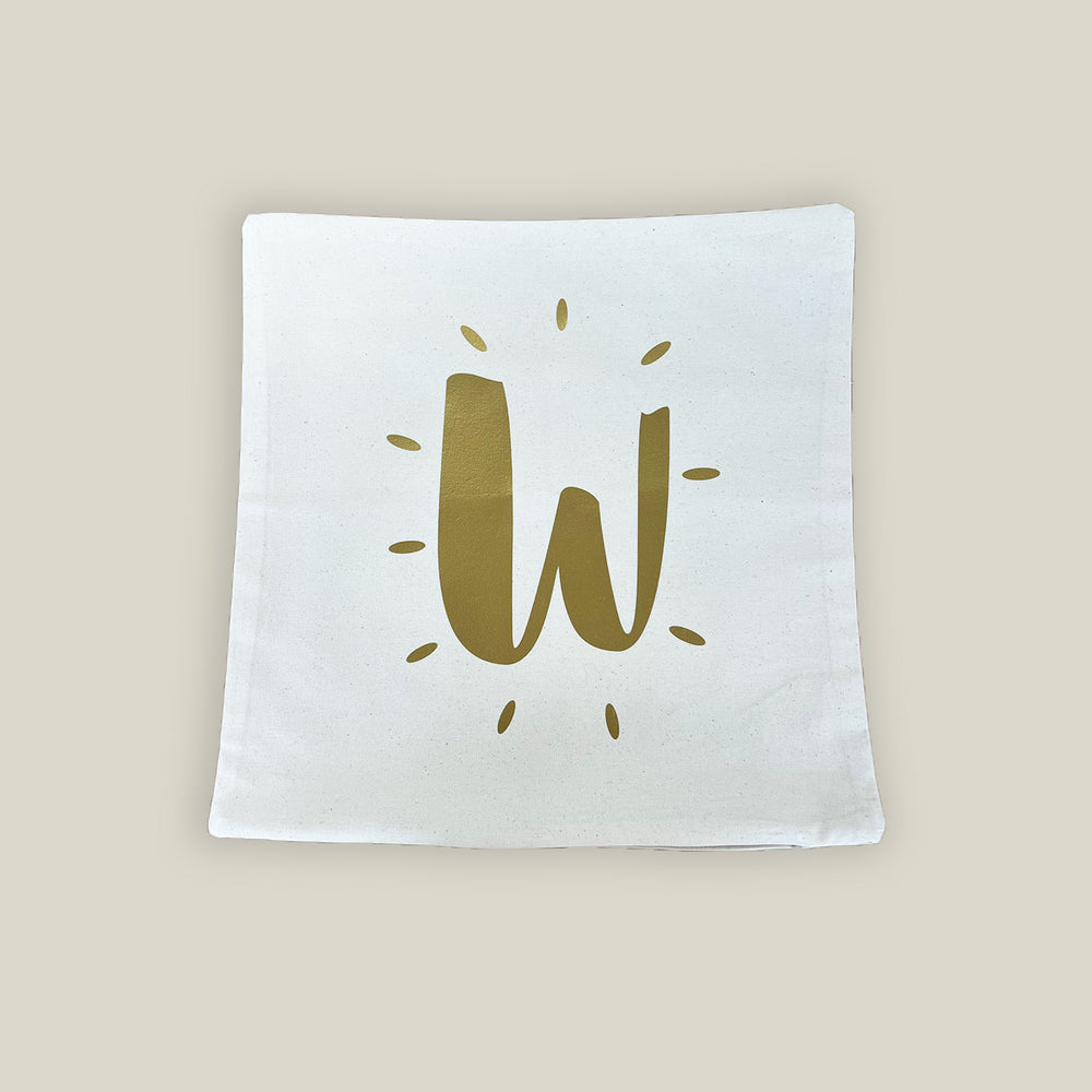 SAMPLE Initial 'W' Cushion Cover