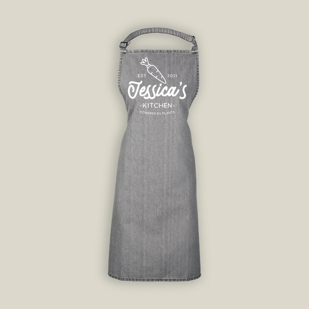 SAMPLE Apron 'Jessica's Kitchen Powered By Plants'