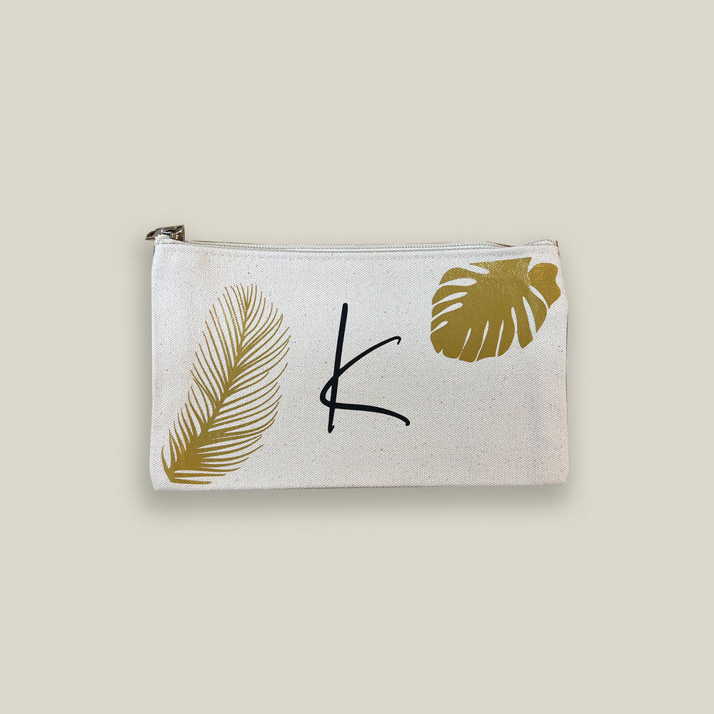 SAMPLE 'K' Initial Makeup Bag
