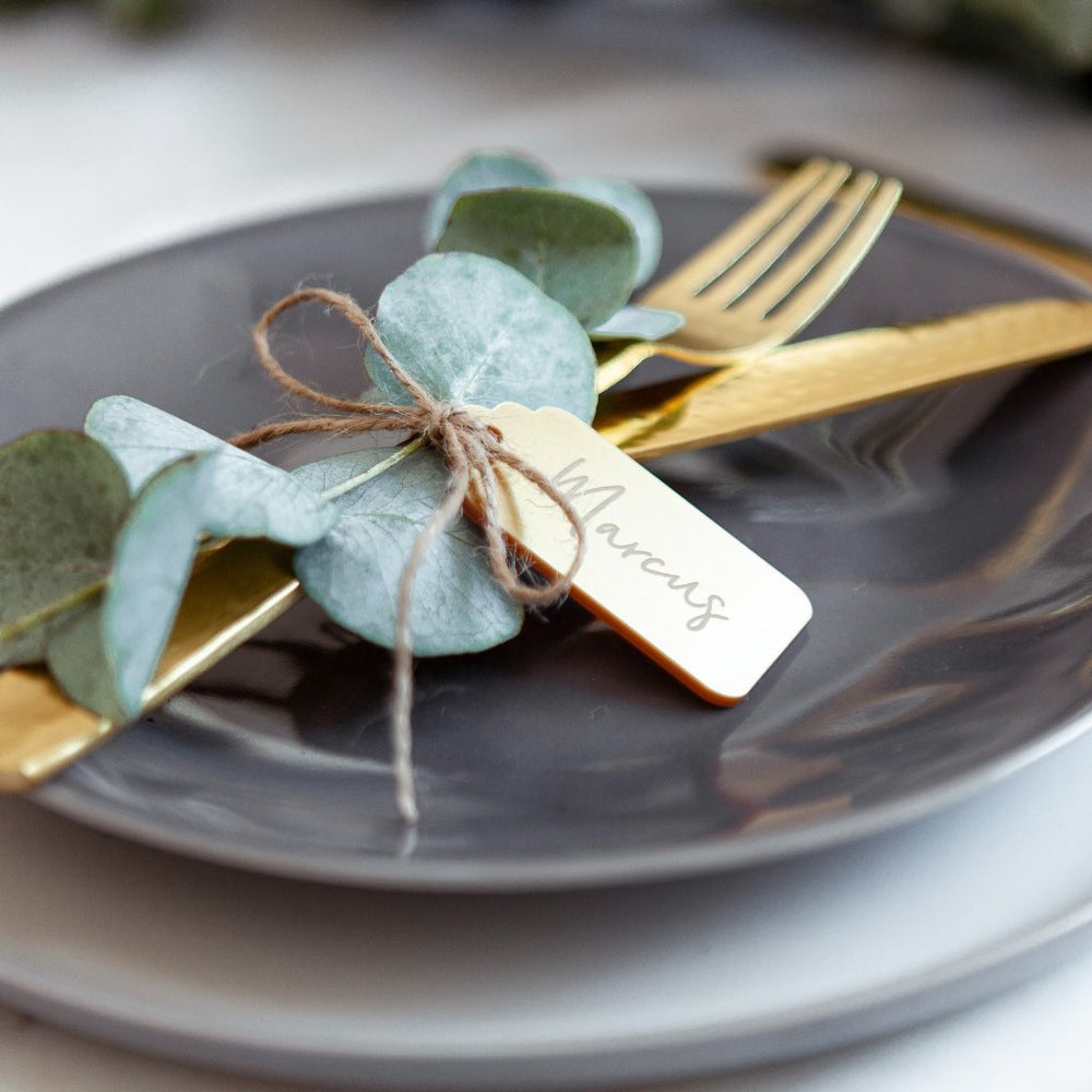 Engraved Christmas Place Settings by Clouds & Currents