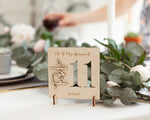 Wooden Wedding Table Numbers by Clouds & Currents