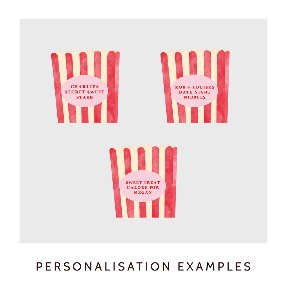 Personalised Family Movie Popcorn and Snacks Tin