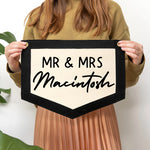 Personalised Couples Wall Art Pennant Banner by Clouds & Currents