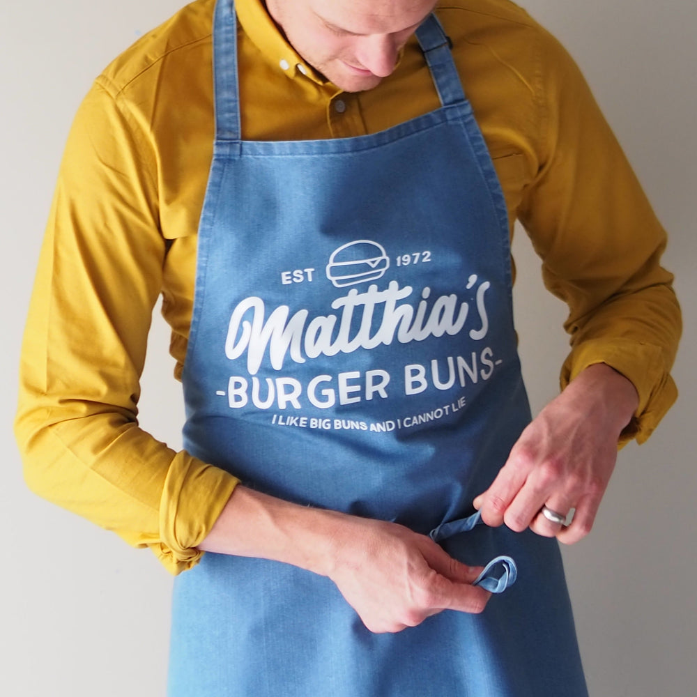Personalised Burger Lover Apron By Clouds and Currents