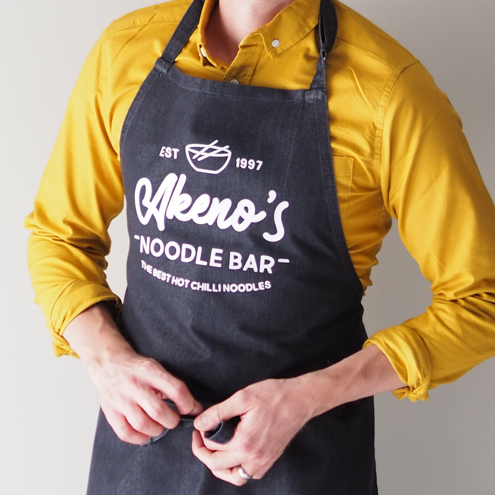 Personalised Street Food Denim Apron By Clouds and Currents