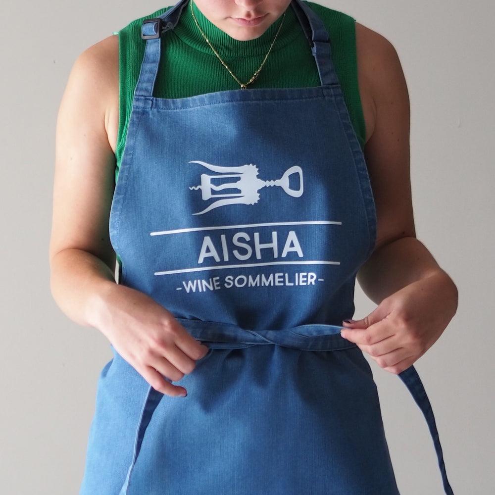 Personalised Wine Kitchen Apron By Clouds and Currents