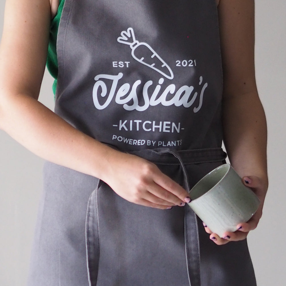 Personalised Vegan Kitchen Apron By Clouds and Currents