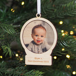 Personalised Baby's First Christmas Photo Bauble By Clouds & Currents