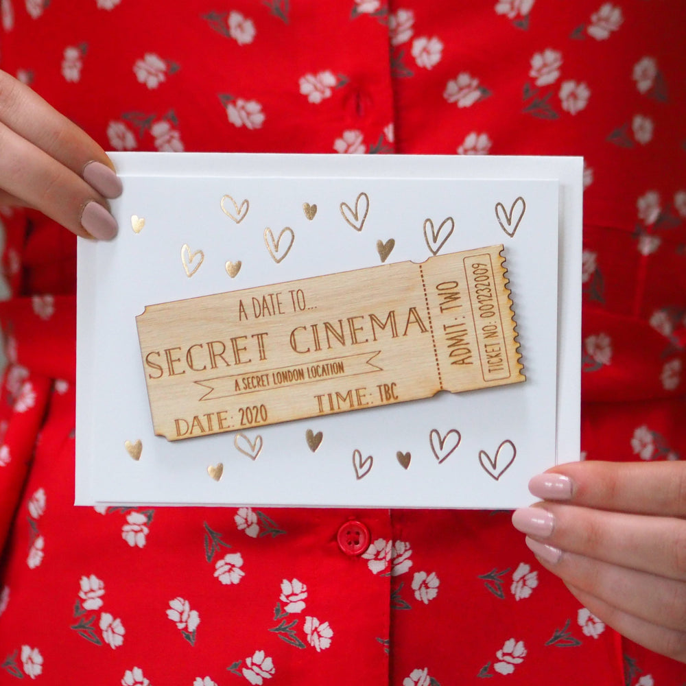 Personalised Wooden Ticket Gift CardClouds and Currents