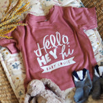 Personalised 'Hello' New Baby T Shirt