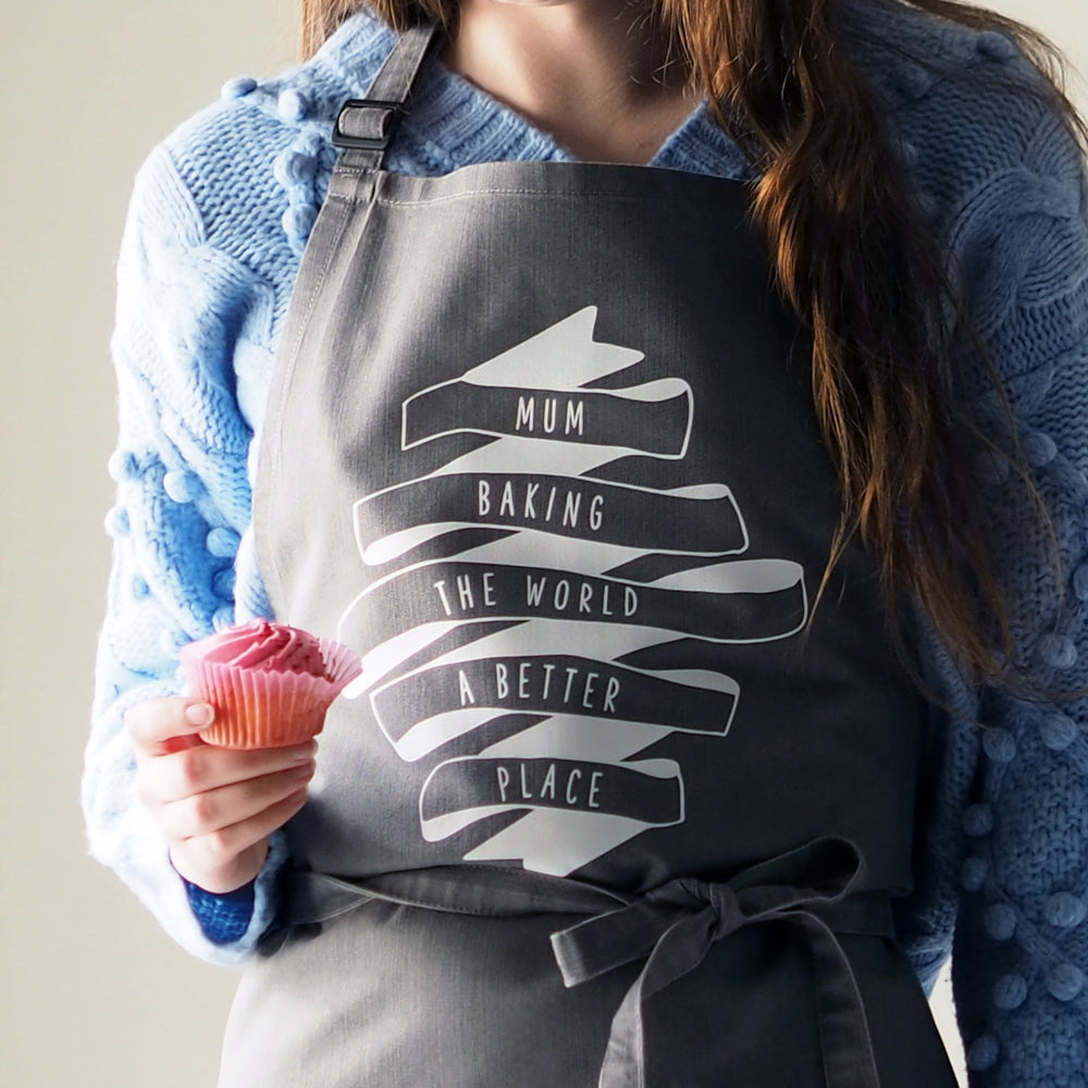 Personalised 'Baking The World A Better Place' Apron