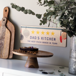 Personalised Five Star Review Kitchen Sign
