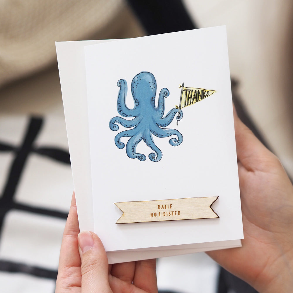 Personalised Illustrated Thank You Card