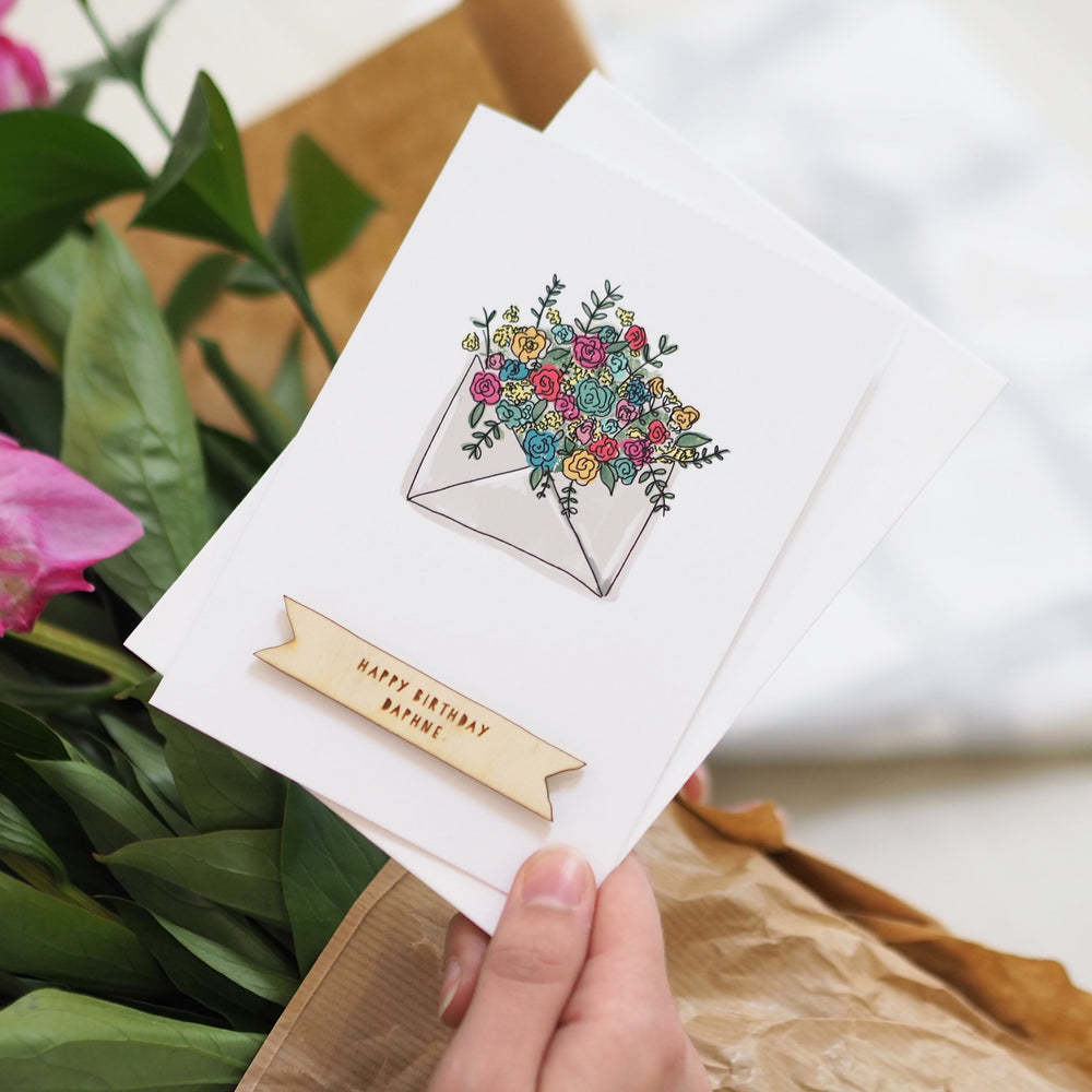 Personalised Floral Appreciation Card by Clouds and Currents