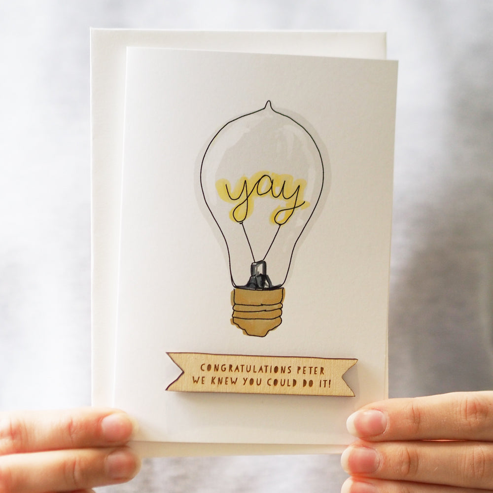 Personalised Graduation Exam Congratulations Card by Clouds & Currents