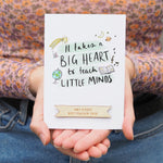 Personalised Big Heart Teacher Thank You Card by Clouds and Currents