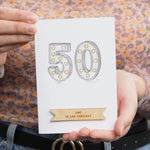 Personalised 50th Birthday Card by Clouds and Currents