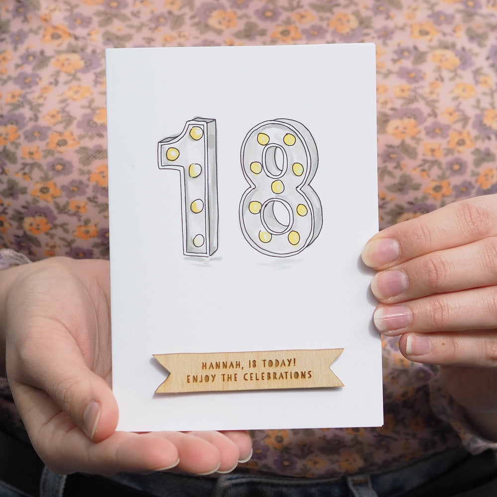 Personalised 18th Birthday Card by Clouds and Currents