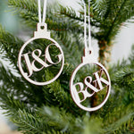 Couples Christmas Ampersand Bauble