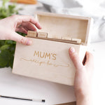 Personalised Wooden Recipe Box by Clouds and Currents