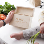 Personalised Wooden Recipe Box by Clouds and Currents