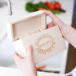 Wooden Kitchen Recipe Box by Clouds and Currents