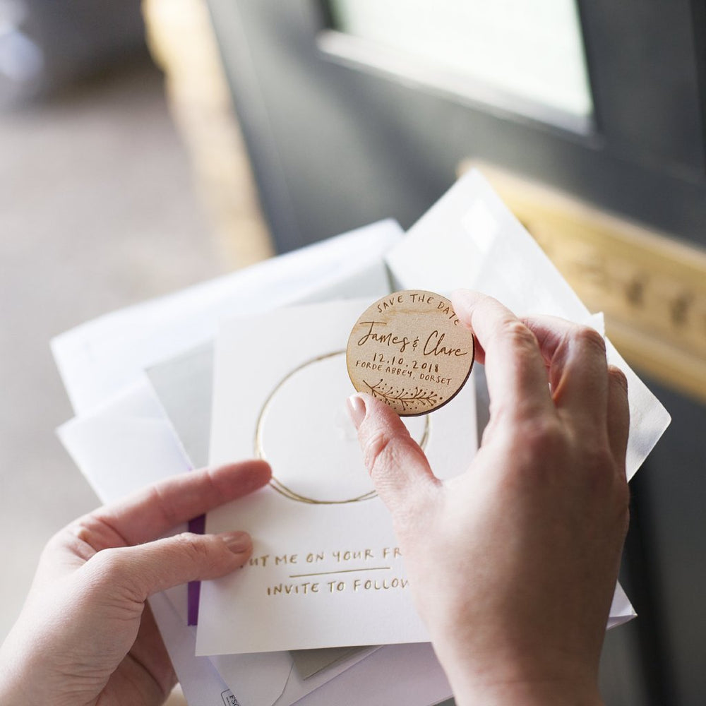 Luxury Save The Date Magnet Cards by Clouds & Currents