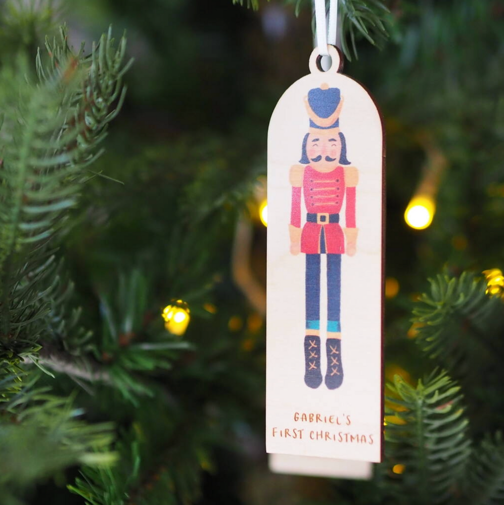 Personalised Winter Nutcracker Christmas Decoration By Clouds And Currents