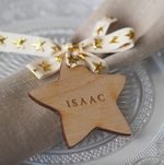 Personalised Star Christmas Name Table Place Setting