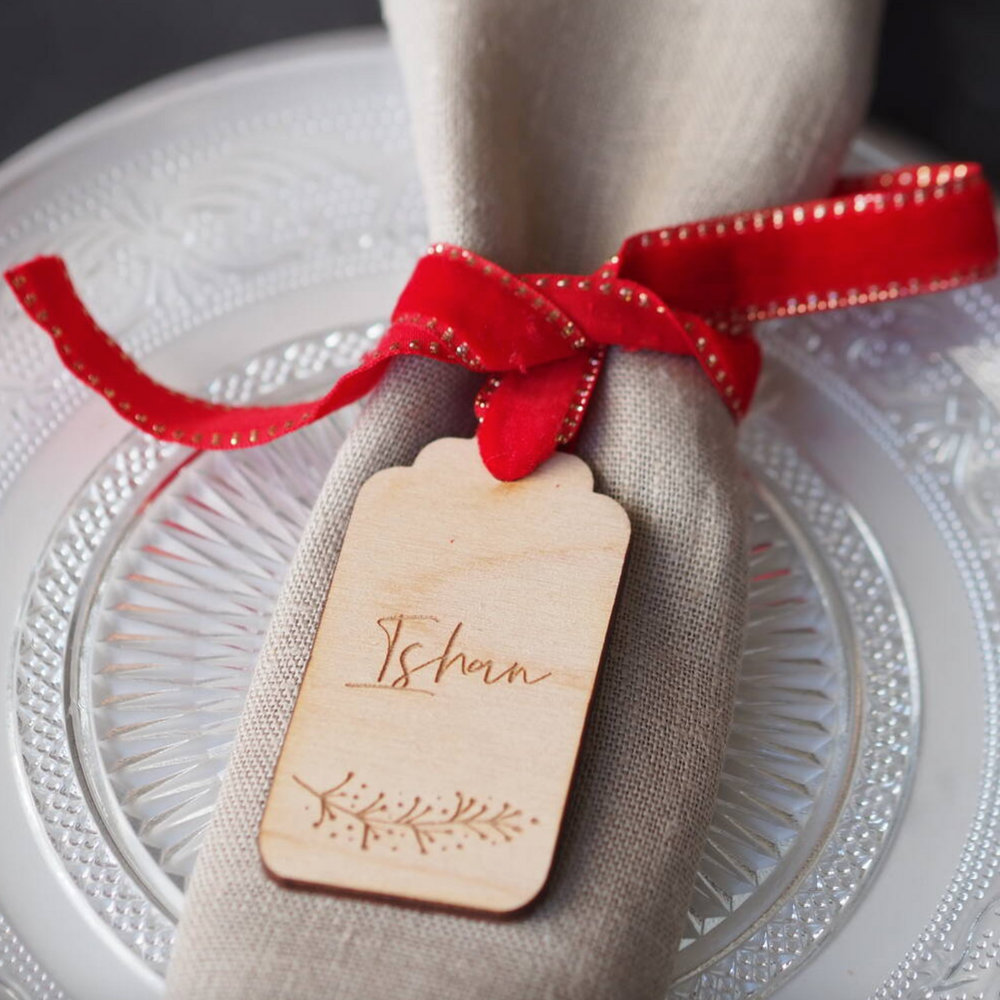 Personalised Name Christmas Table Place Setting