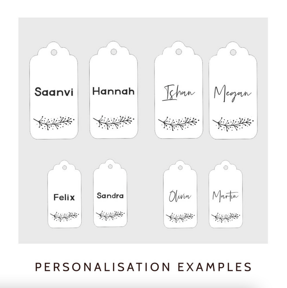 Personalised Name Christmas Table Place Setting By Clouds and Currents